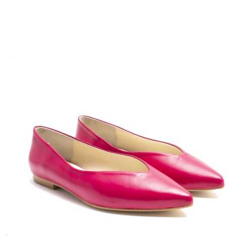 Red Pink Flat Shoes