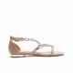 Sandalia Strass Nude