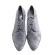 Grey Perforated Derby Shoe