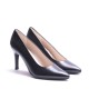 Black Leather Heel Shoes