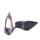 Black Leather Heel Shoes