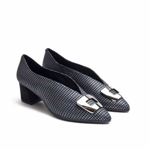 Black Pied-de-Coque Shoes 