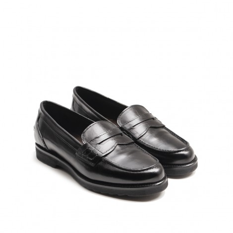 Black Leather Loafer