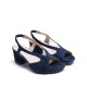 Blue Suede Sandal