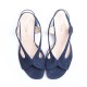 Blue Suede Sandal