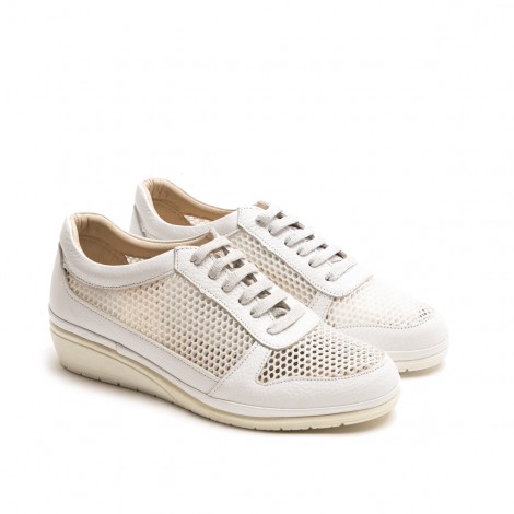 White Perforate Sneaker