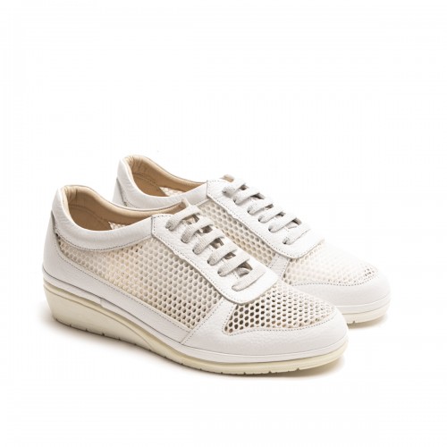 White Perforate Sneaker