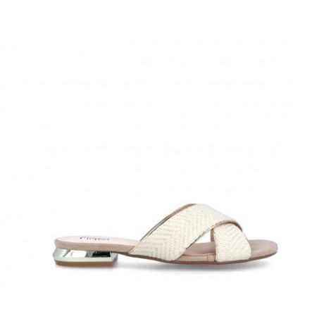 Sandalia Cruzada Beige