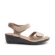 Sandalia 2 Velcros Taupe