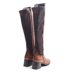 Leather and Lycra Boot