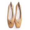 Camel Suede Heel Shoe