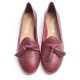 Burgundy Tassels Flat Shoes