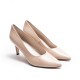 Beige Leather Heel Shoe