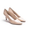 Beige Leather Heel Shoe