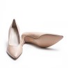 Beige Leather Heel Shoe
