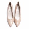 Beige Leather Heel Shoe