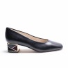 Multi Suede Heel Shoe
