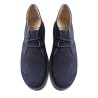 Blue Suede Ankle Boot