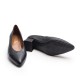 Black Leather Heel Shoe