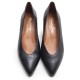 Black Leather Heel Shoe