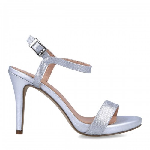 Silver High Heel Sandals