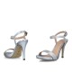 Silver High Heel Sandals