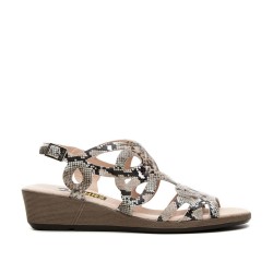Taupe Snake Sandal