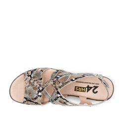 Taupe Snake Sandal