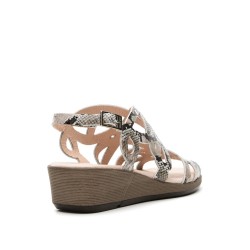 Taupe Snake Sandal