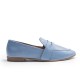 Mocasín Piel Azul Bebe