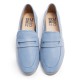 Mocasín Piel Azul Bebe