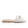 White Flat Sandals
