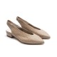 Slingback shoes in beige woven