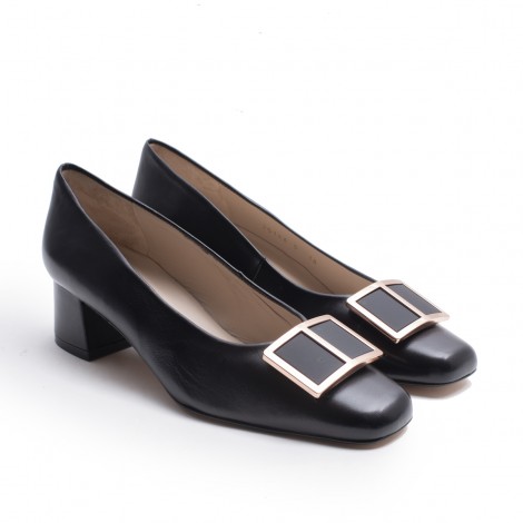 Ornament Black Heel Shoe