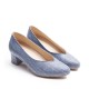 Blue Snake Heel Shoe