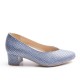 Blue Snake Heel Shoe