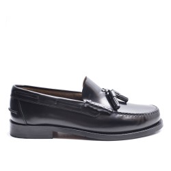 Mocasín Borlas Negro