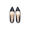 Blue Leather Heel Shoe