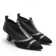 Suede and Lycra Heel Shoe