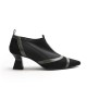 Suede and Lycra Heel Shoe