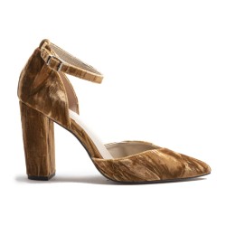 Golg Velvet High Heel