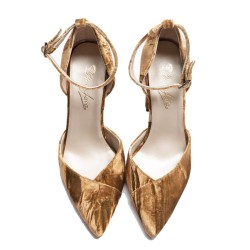 Golg Velvet High Heel