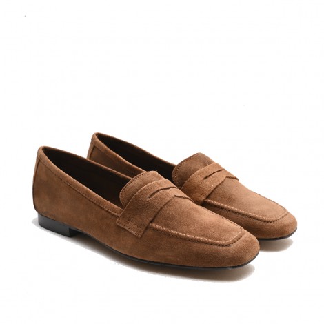 Tan Suede Leather Mask Loafer