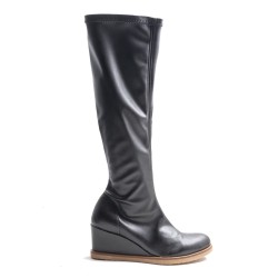 Bota Cuña Piel negra