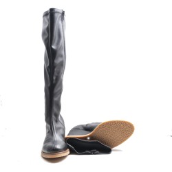 Bota Cuña Piel negra