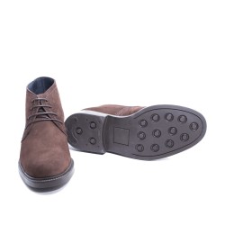 Lace-Up Suede Ankle Boot