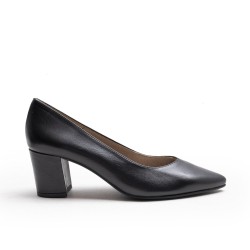 Black Leather High Heel Shoe