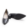 Black Leather High Heel Shoe