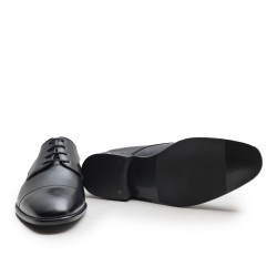 Lace-Up Shoe Black Leather