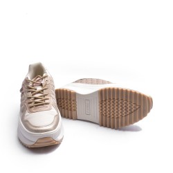 Quilted Nylon and Leather Sneaker 